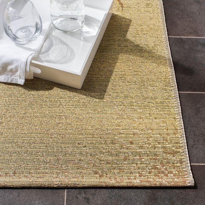 Barbados Coastal Blue and Gold Synthetic Area Rug