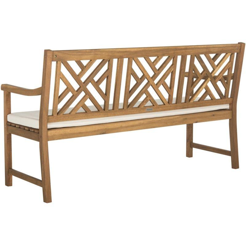 Bradbury 3 Seat Bench - Outdoor - PAT6738 - Natural/Beige - Safavieh