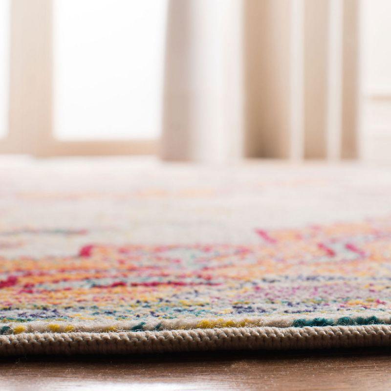 Crystal CRS501 Loomed Indoor Area Rug - Light Blue/Fuchsia - 7'x7' - Safavieh