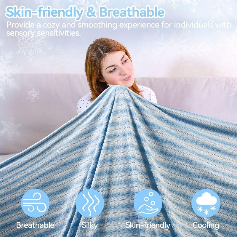 Catalonia Lightweight Cooling Blanket for Hot Sleepers, Summer Bed Blanket for Warm Night Sweat, Cool Sofa Throw Blanket