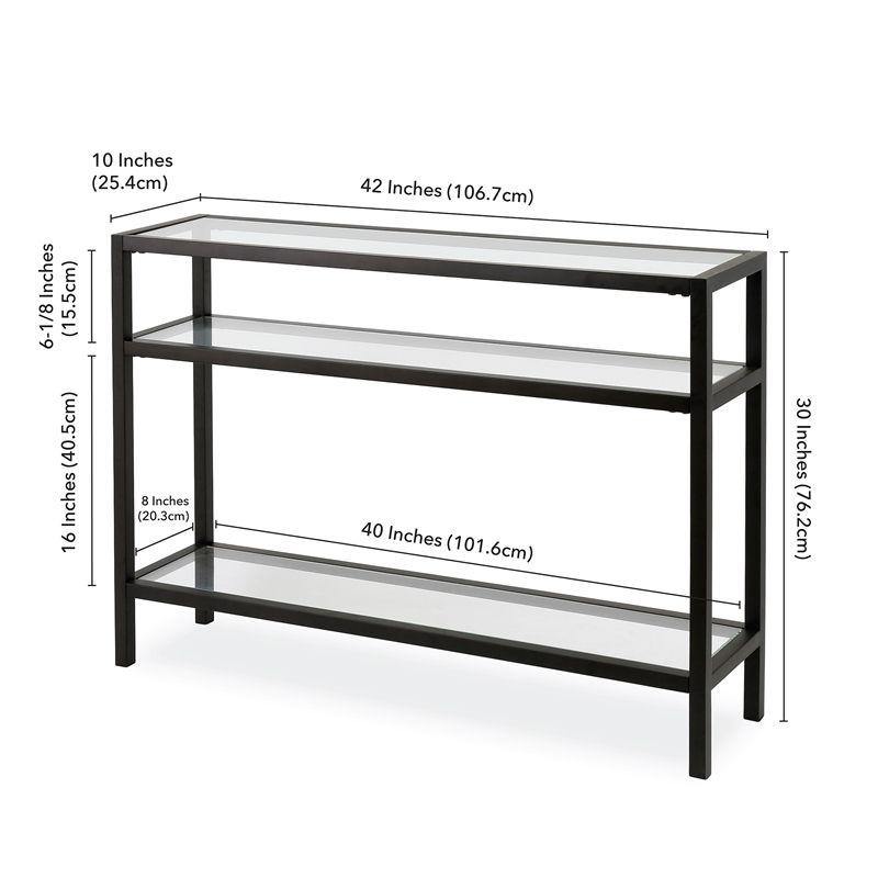 30' Metal Console Table in Black - Henn&Hart