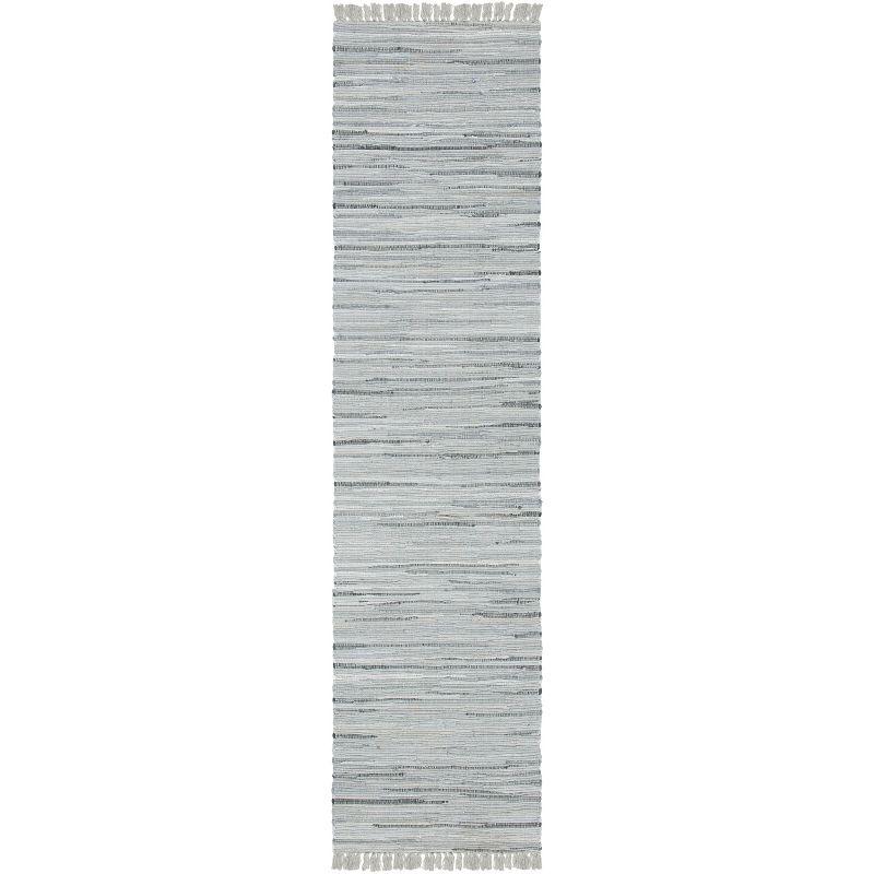 Rag Runner Rug RAR121 Hand Woven Runner Rug - Grey - 2'3"x18' - Safavieh.