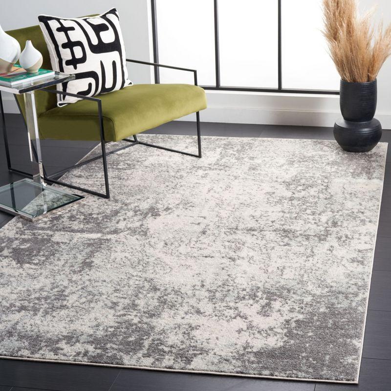 Ivory Boho-Chic Hand-Knotted Soft Synthetic Area Rug