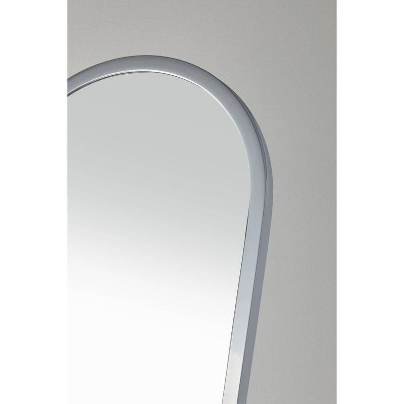 Adeline Floor Mirror Silver - Adesso: Modern Rectangle Leaning, Metal Frame, Freestanding