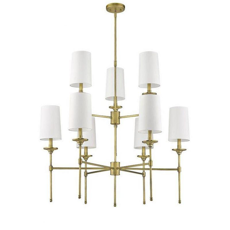 Z-Lite Emily 9 - Light Chandelier in  Rubbed Brass