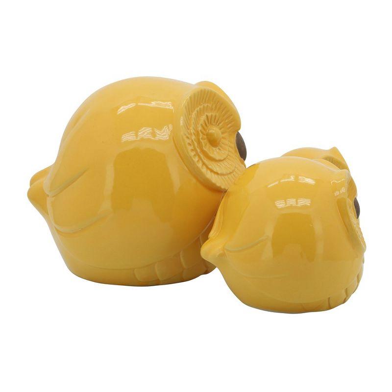 Millwood Pines Set of 3 Ceramic Contemporary Owl Figures