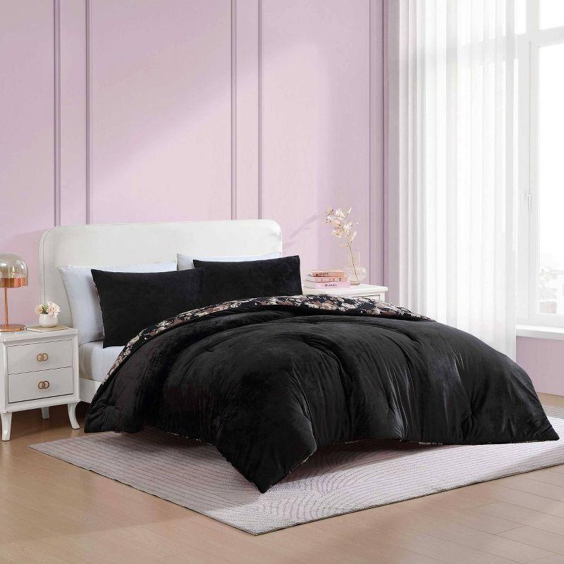Betsey Johnson Betsey Johnson Solid Reversible Comforter Set