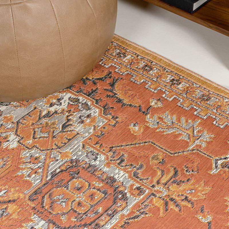 JONATHAN Y Bijan Traditional Vintage Medallion Reversible Machine-Washable Indoor/Outdoor Area Rug