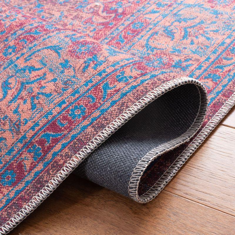 Serapi SEP550 Power Loomed Machine Washable Skid-Resistant Indoor Accent Rug - Gold/Blue - 4'x6' - Safavieh