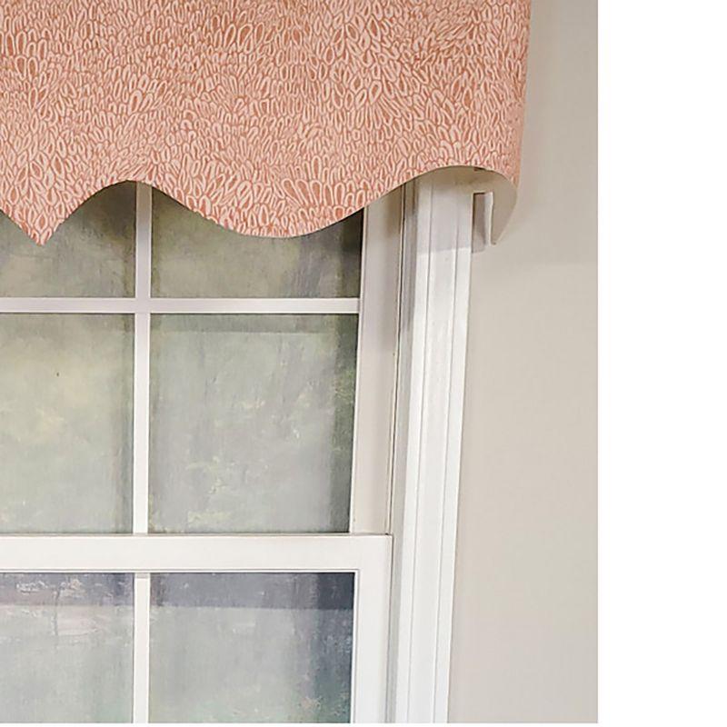 RLF Home Luxurious Modern Design Classic Miramar Regal Style Window Valance 50" x 17" Coral
