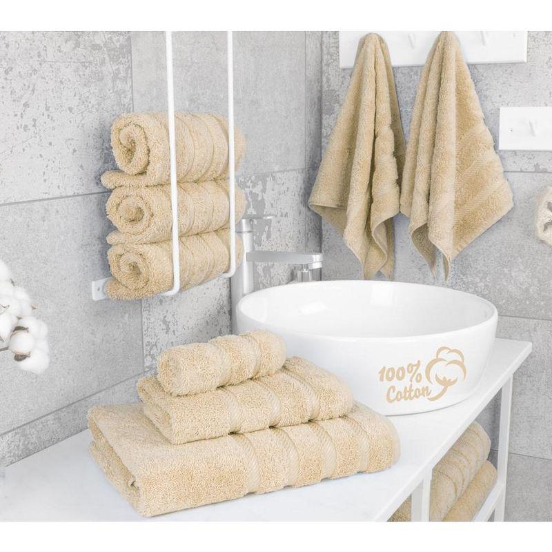 American Soft Linen Luxury Turkish 6 Piece Towel Set, 100% Cotton Soft Absorbent Bath Towels for Bathroom