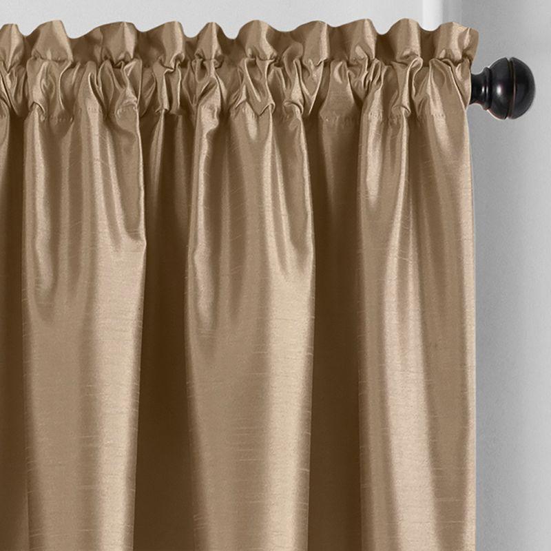 Elrene Colette Faux Silk Blackout Single Window Curtain Panel - Elrene Home Fashions