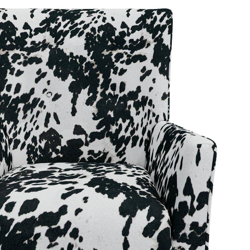 Handy Living Dakotah Flared Cow Print Armchair