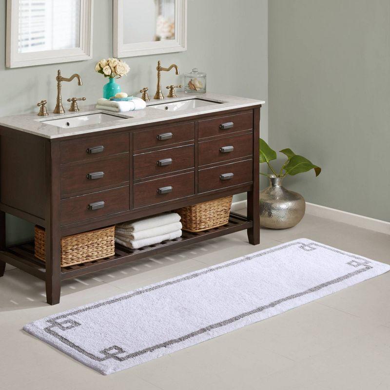 Madison Park 100% Cotton Tufted Bath Rug with Non-Slip Backing