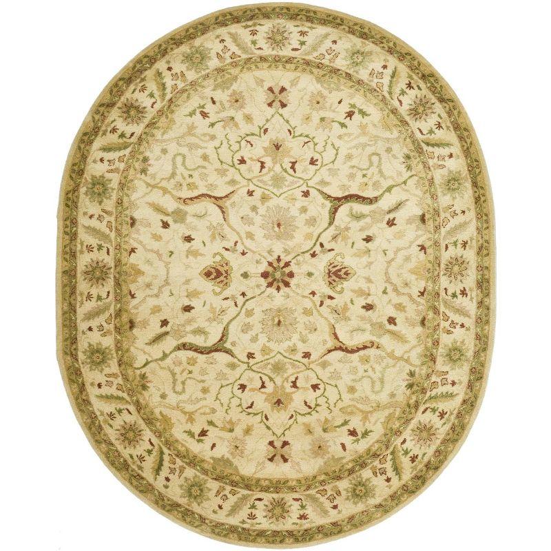 Antiquity AT14 Hand Tufted Indoor Area Rug - Ivory - 7'6"x9'6" Oval - Safavieh