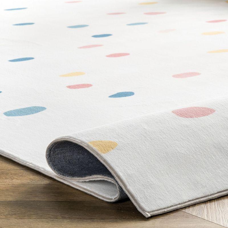 Nuloom Calla Polka Dot 5x8 Indoor Area Rug for Living Room Bedroom Dining Room Nursery Kitchen, Multicolor/Ivory