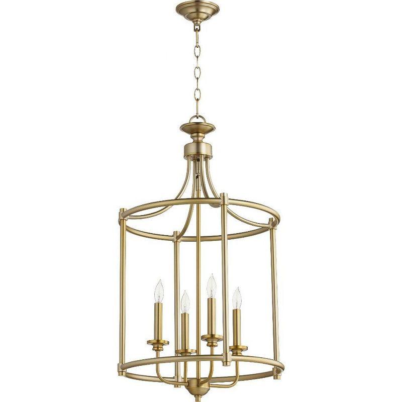 Aged Brass 4-Light Candelabra Mini Chandelier