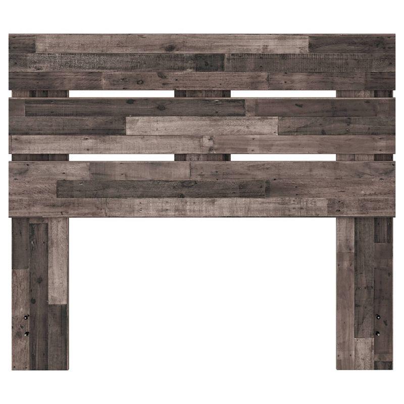 Full Neillsville Panel Headboard Gray: Mid-Century Design, Wood Grain - Signature Design by Ashley