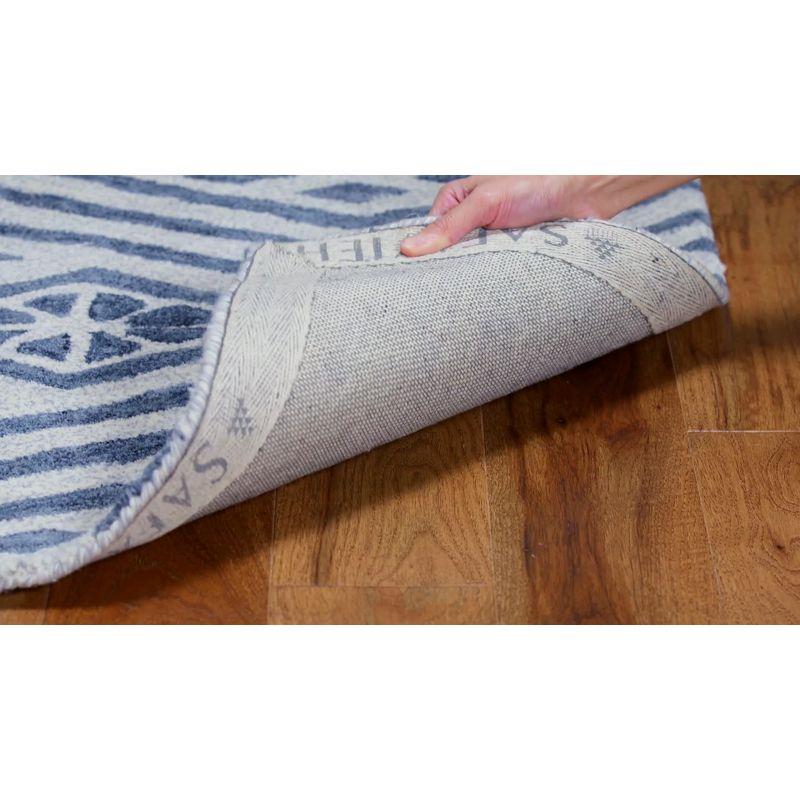 Micro-Loop MLP611 Hand Tufted Area Rug - Blue/Ivory - 5'x5' - Safavieh.