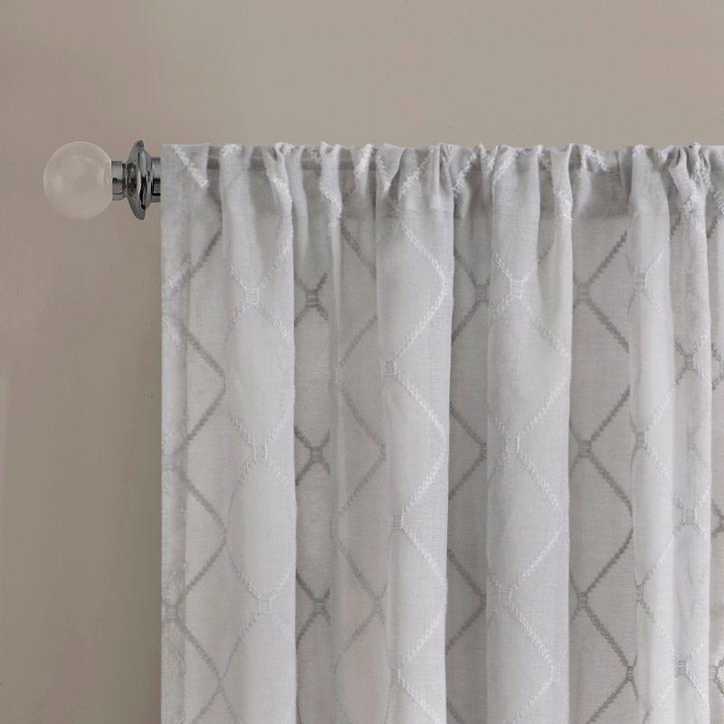 Nirod Diamond Sheer Window Curtain Panel