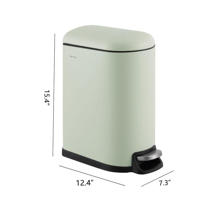 Pistachio Gelato Stainless Steel 2.6-Gallon Step Trash Can