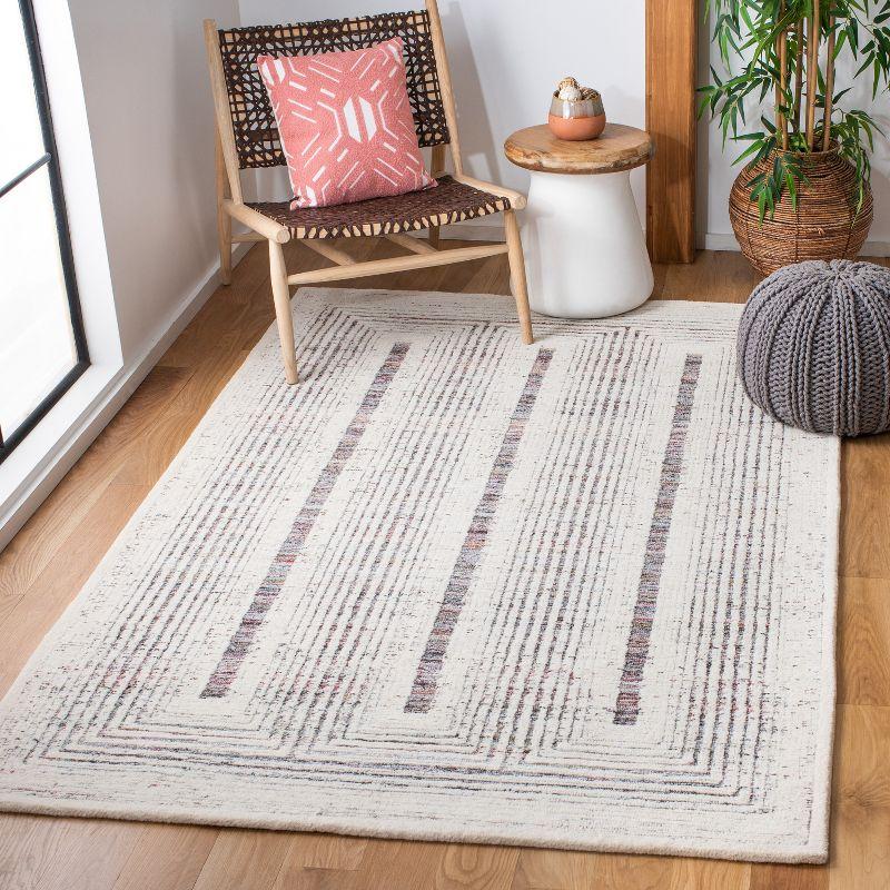 Metro MET991 Hand Tufted Indoor Area Rug - Red/Ivory - 4'x6' - Safavieh