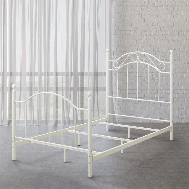 RealRooms Marlo Metal Bed Frame, Twin, White