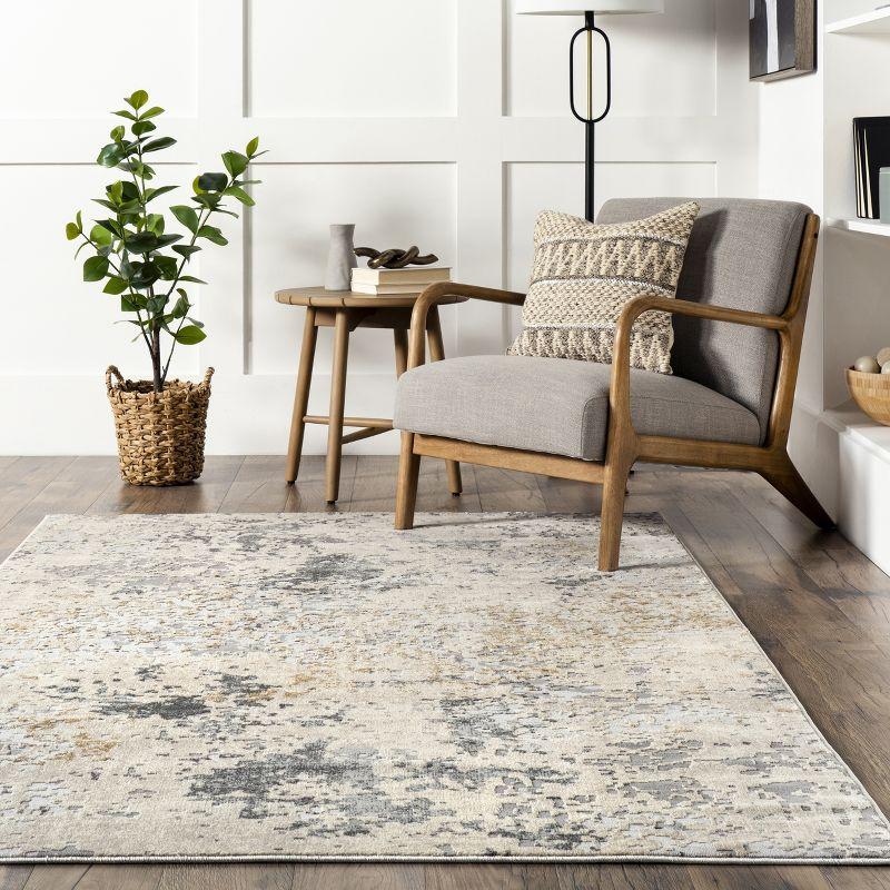Nuloom Chastin Abstract 6 Square Indoor Area Rug for Living Room Bedroom Dining Room Kitchen, Beige/Grey