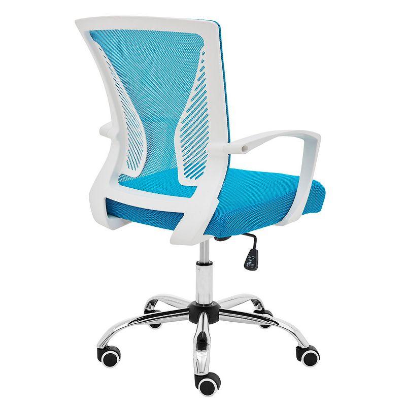 Modern Home Zuna Mid-Back Office Chair - White/Aqua