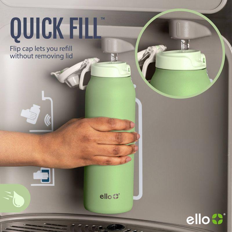 Ello Pop and Fill 22oz Stainless Steel Water Bottle Peach