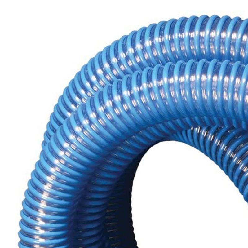 Apache 98106501 2 Inch Diameter 20 Foot Length 58 psi PVC Flexible Industrial Pump Pool Hose with Aluminum Pin Lug Short Shank Coupling, Blue (2 Pack)