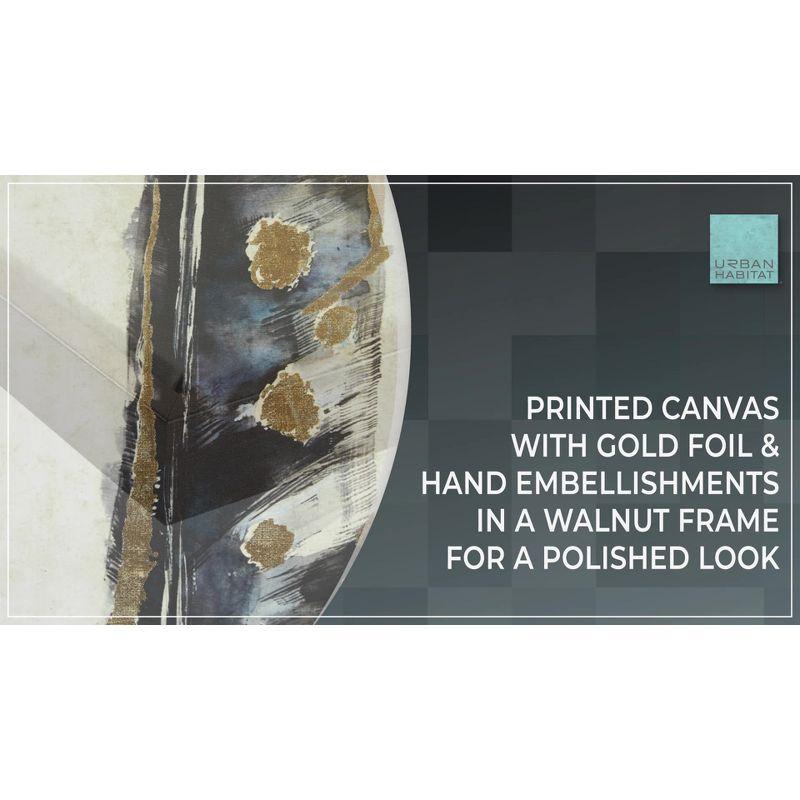 HLILish Gold Foil 2-Piece Canvas Wall Art Set