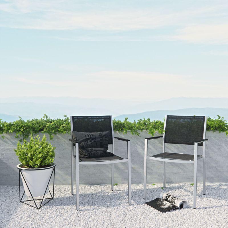 Modway Shore Dining Chair Outdoor Patio Aluminum (Set of 2)