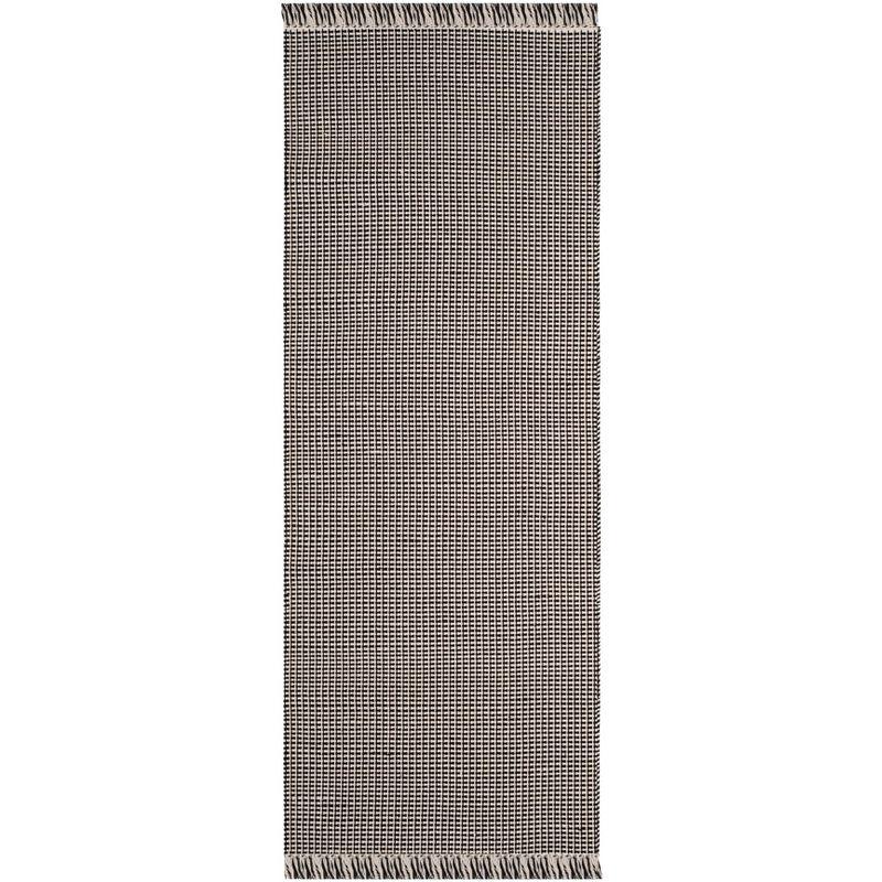 Montauk MTK340 Hand Woven Indoor Runner Rug - Ivory/Black - 2'3"x14' - Safavieh