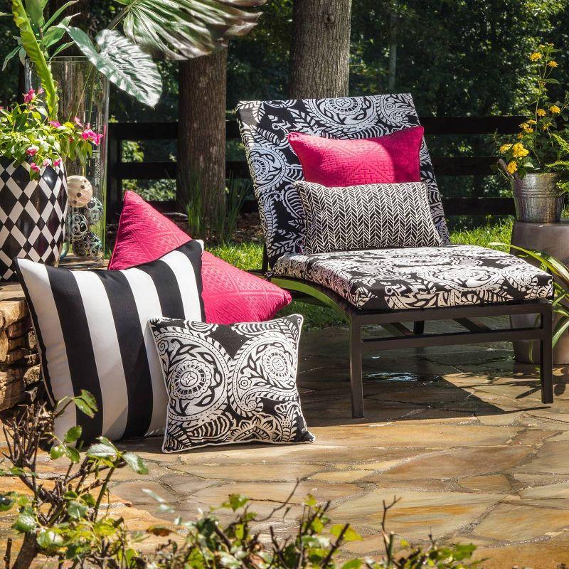 Addie Paisley Indoor/Outdoor Reversible Throw Pillow