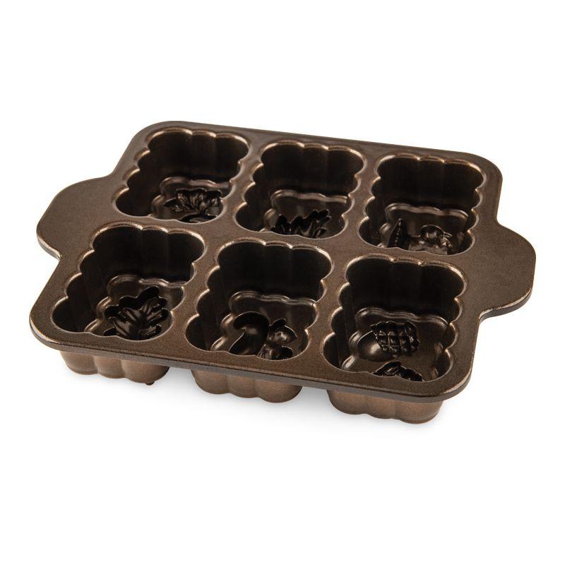 Harvest Mini Loaf Pan with Fall Designs, Non-stick Aluminum