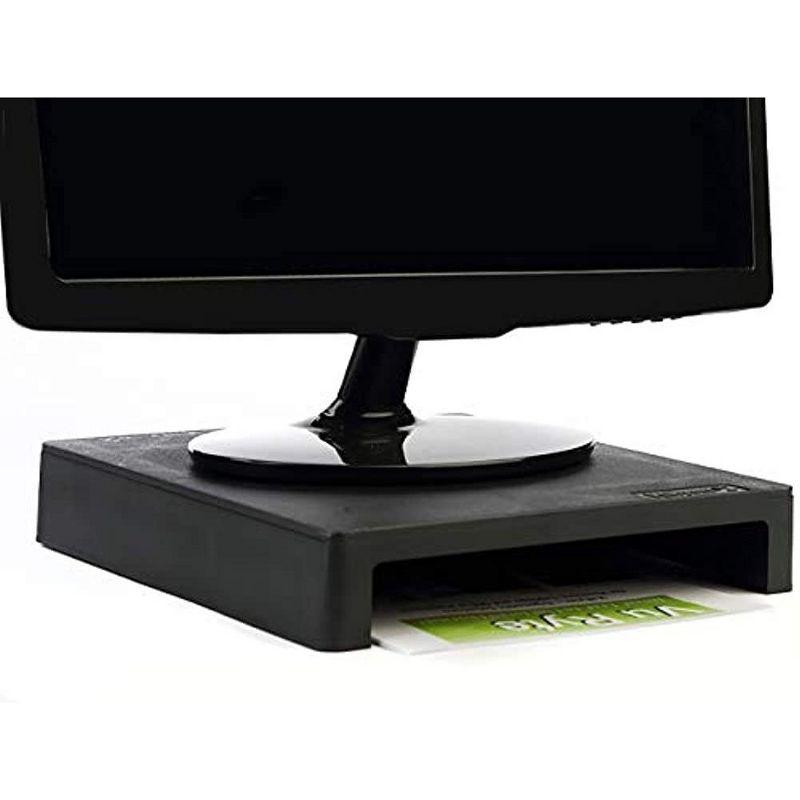 Vu Ryte (VUR 4855) Stackable 2" Computer Monitor Stand, Black - Set of 2