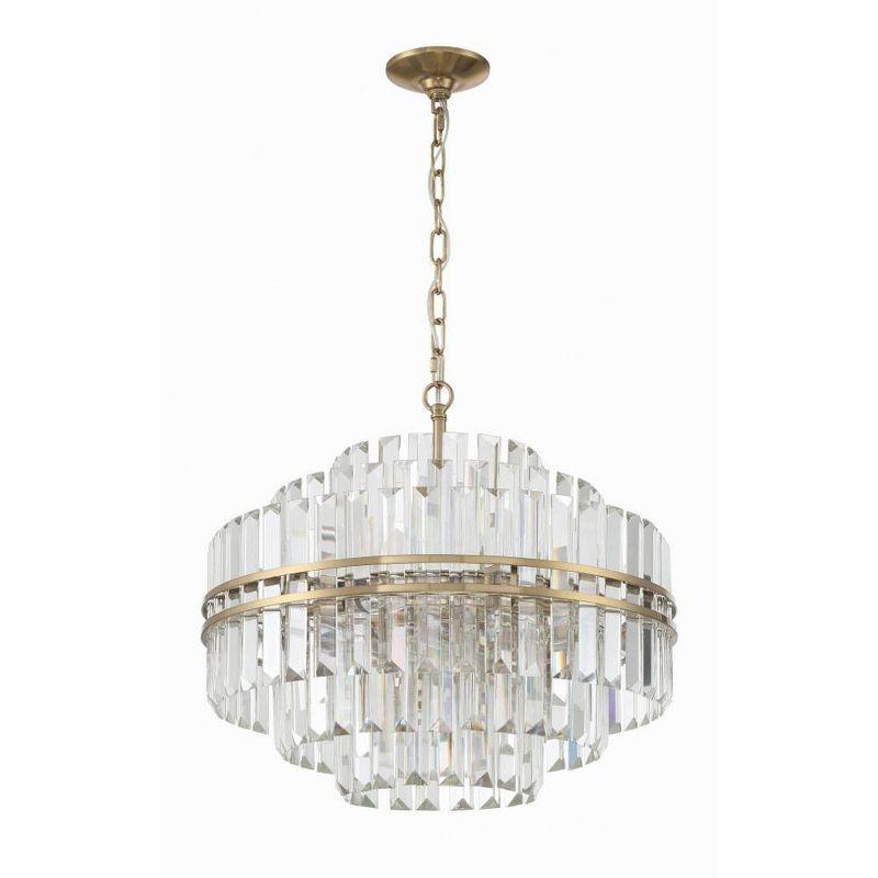 Crystorama Lighting Hayes 12 - Light Chandelier in  Aged Brass