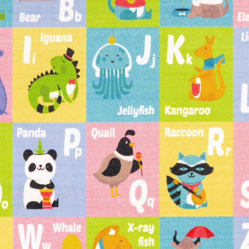 KC CUBS Boy & Girl Kids ABC Alphabet Animal Educational Learning & Fun Game Play Area Non Slip Nursery Bedroom Classroom Rug Carpet, 3' 3" x 4' 11"