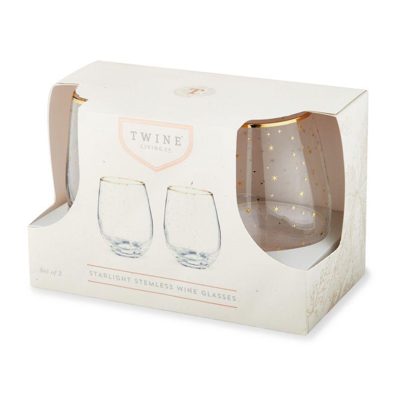 Starlight 18oz. Stemless Wine Glass Set