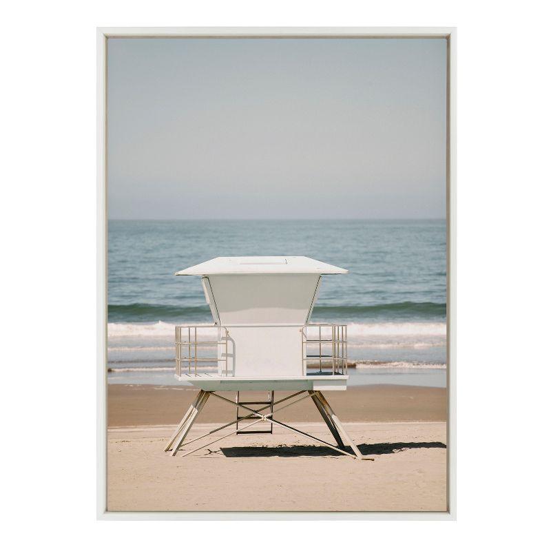 Sylvie Surf Shack Framed Canvas by Crystal Lynn Collins White - Kate & Laurel All Things Decor