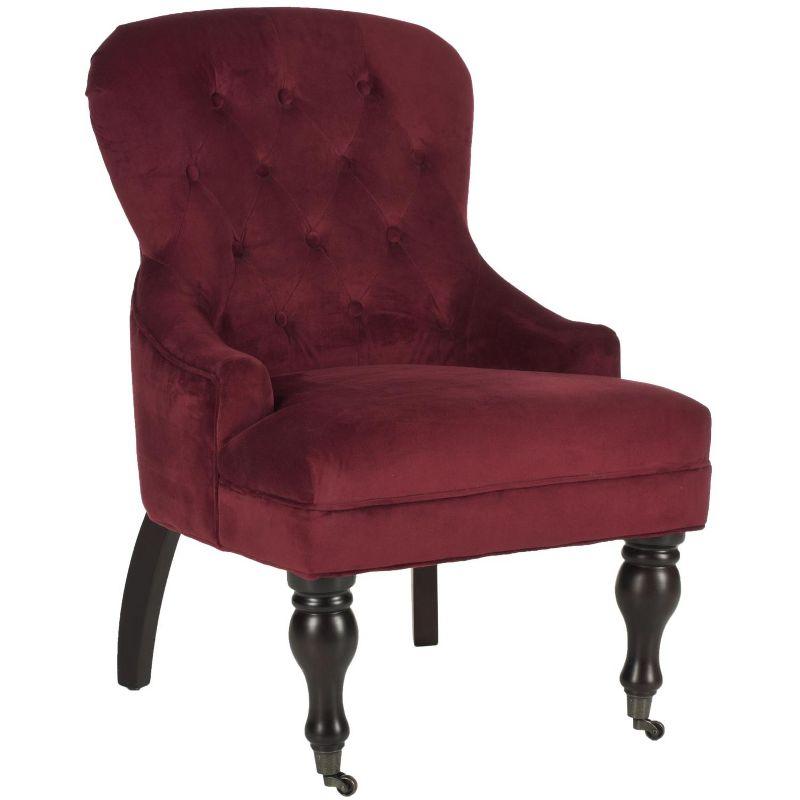 Falcon Arm Chair - MCR4544 - Red Velvet - Safavieh
