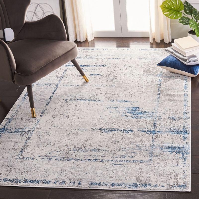 Amelia ALA207 Machine Made Indoor Area Rug - Grey/Blue - 4'-5"x6'-5" - Safavieh