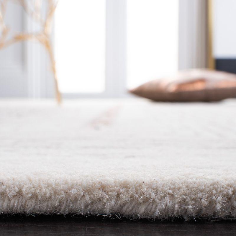 Ivory and Gray Hand-Tufted Wool Area Rug