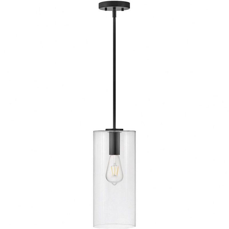 Lark Lane Polished Nickel 1-Light Clear Glass Pendant