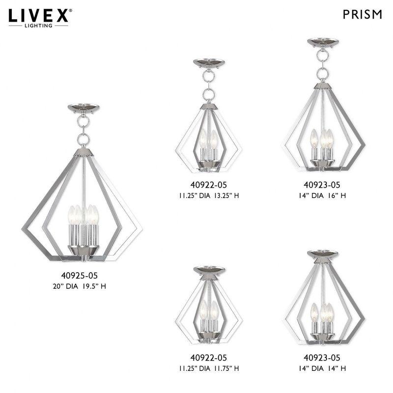 Livex Lighting Prism 3 - Light Chandelier in  Polished Chrome