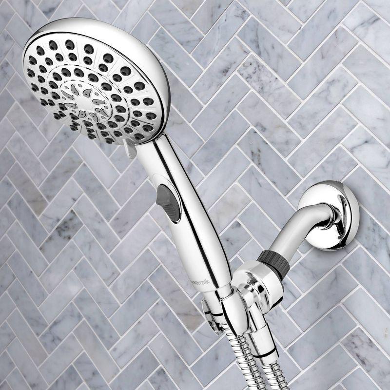 8ft Easy Reach Hose Hand Held Shower Head Chrome - Waterpik