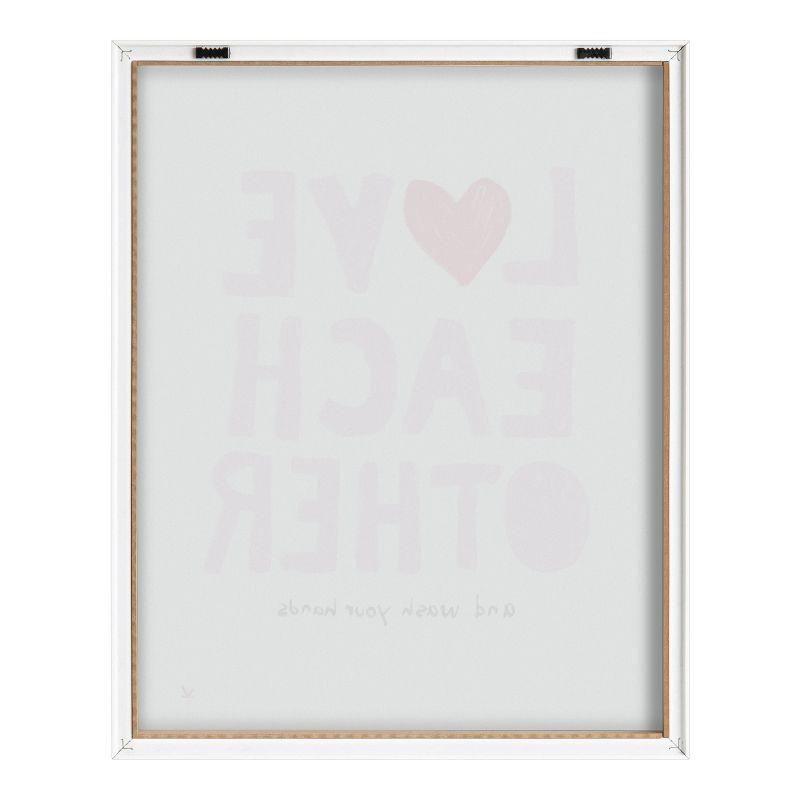 16" x 20" Blake Love Each Other by Kelly Knaga Framed Printed Glass Natural - Kate & Laurel All Things Decor