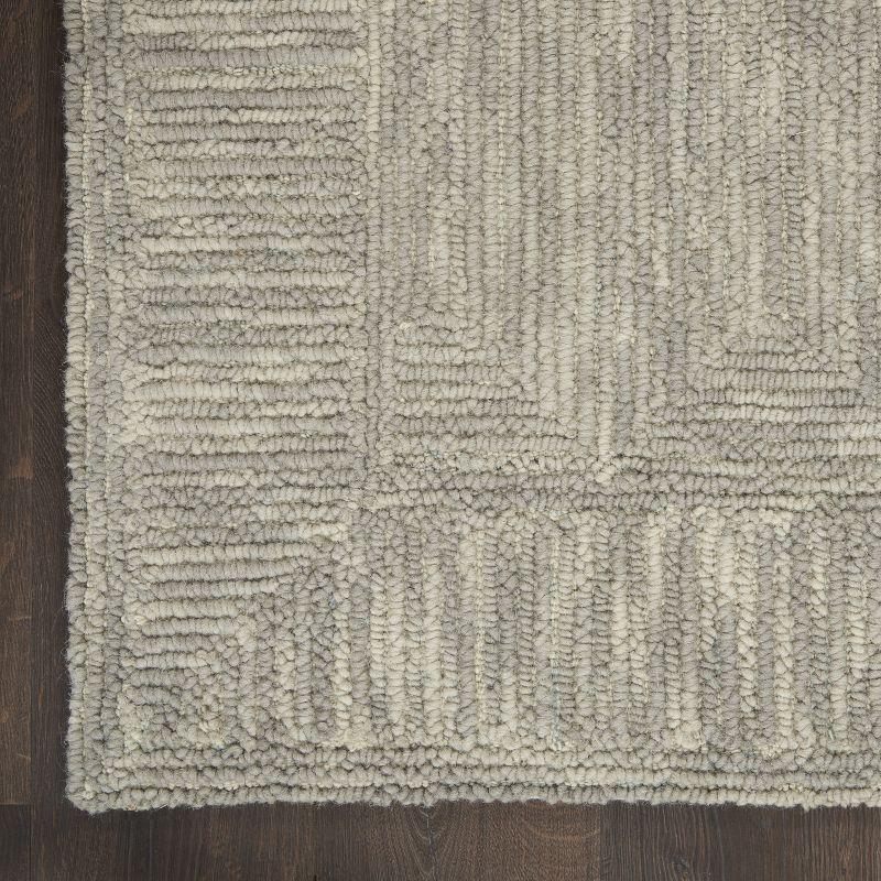 Nourison Vail Contemporary Indoor Area Rug Grey 2'3" x 7'6"