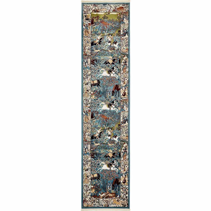 Unique Loom Narenj Birmingham Area Rug ,Blue ,3'x13'